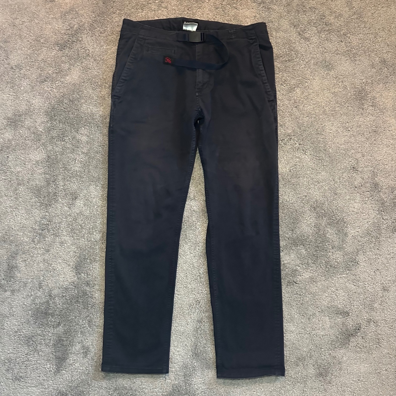 Gramicci Pants Mens Medium Navy Blue Mt Design 3776 Climbing Belted Trousers